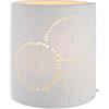 Gilde Lampada da tavolo decorativa a forma di leone, in porcellana con motivo forato, altezza 20 cm
