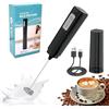 EBUYFIRE Montalatte Elettrico Ricaricabile USB-C, 3 Velocità, 11000 Giri/Min, Frusta in Acciaio Inossidabile frullino montalatte per Cappuccino, Monta Latte, Matcha, Facile da Pulire