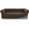 FAVERTI Copridivano Chester 3 posti da 180 a 230 cm | Modello NOVELE | Camoscio | Copridivano Chester di qualità in tessuto jacquard tatto cotone
