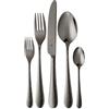 WMF Sitello Midnight Edition Posate 30 Pezzi per 6 Persone, Acciaio Inox Cromargan Lucido, Finitura martellata Lucida, Nero