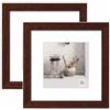 walther design Home HO330ND, Cornice in Legno, Confezione Doppia, 30 x 30 cm, Noce
