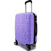 R.Leone Valigia da 1 Fino a Set 3 Bagaglio a mano 55x40x20 Ryanair Vueling adatto Iberia Wizzair EasyJet, Medio, Grande 4 Ruote ABS 6112 (Lilla, M - Valigia Media)