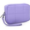 DOB SECHS Impermeabile Tela Mini Viaggio Trucco Custodia di Lavaggio Borse Cosmetici Borsa Portatile Elettronica Accessori Organizzatore Lavaggio Palestra Rasatura Bag, #25081-viola, S, piccola borsa