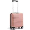KONO Valigia Trolley Bagaglio a Mano easyJet 45x36x20 (16, Nude) | Valigia easyJet da 28 L in ABS+PC con 4 ruote doppie girevoli e lucchetto a combinazione, ideale per viaggi brevi.