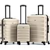 Flight Knight Valigie Rigide In ABS Leggere Con 4 Ruote, Da Cabina E Stiva, Approvate Per Oltre 100 Compagnie Aeree Tra Cui Easyjet, British Airways, Ryanair, Virgin Atlantic, Emirates E Molte Altre