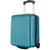 R.Leone Valigia 40x30x20 cm Trolley Bagaglio a mano 2 Ruote in ABS adatto Wizz Air, Vueling, Volotea 288 (Verde Scuro, Valigia 40x30x20 cm, 2 Ruote)