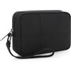 DOB SECHS Impermeabile Tela Mini Viaggio Trucco Custodia di Lavaggio Borse Cosmetici Borsa Portatile Elettronica Accessori Organizzatore Lavaggio Palestra Rasatura Bag, #25081-nero, S, piccola borsa