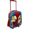 CARTOON Marvel Spidey Zaino Trolley 3D Asilo 31 cm Bambini con Carrello
