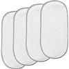 PandaEar Confezione da 4 Rivestimenti Impermeabili per Fasciatoio, Sottoteli Morbidi per il Cambio Pannolino del Bambino, Copertura per Fasciatoio -60 x 30 Cm
