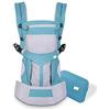 SONARIN Premium Traspirante Marsupio Neonati Ergonomico,Baby Carrier,Porta Bebè,Cappuccio Rimovibile,da neonato a bambino (0-48 mesi),Supporto per la Testa,Carico massimo 20 kg(Blu)