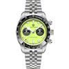 LACZ DENTON Pagani Design Panda Dial Orologio cronografo da uomo Giappone VK64 Movimento Acciaio Stianless 100M Impermeabile Uomo Moda Casual Orologio, PD1813-Verde, Casual