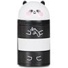 Cartomania Desk Organizer Panda FEEL AT HOME, Nero, Organizer da scrivania, Tema panda, 3 cassettini con apertura laterale, Per bambini e ragazzi, Idea regalo