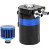 Ausla Tanica di Raccolta Olio, Filtro a Doppia Camera in Lega di Alluminio, Previene Danni Al Motore, Cattura Olio e umidità, Universale per Tutte le Auto (BLUE)