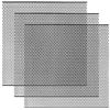 AggAuto - 3 reti metalliche universali da 33 x 33 cm, in lega di alluminio, inserto in tessuto a nido d'ape, 6 x 6 mm, nero, multifunzionali