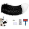 TELAOBAN Coda Macchina Mobile Telecomandata, decorazione a coda elettrica con telecomando, decorazione in peluche ricaricabile e telecomandata, graziosa decorazione a coda mobile per bauletto moto (Nero)