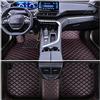 Muchkey Tappetini Abitacolo Auto Personalizzare per Ford Focus 2000-2027 | Pelle Morbido Moquette Anti Scivolo Tappeti Impermeabile Tappeto colore Nero Rosso