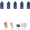 HOFFCAR Kit tagliando 4 FILTRI e 5L OLIO compatibile con Alfa Romeo 156 (932) 1.9 jtd 16v 110kw 2004 2006