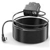 Hoembpn Cavo di alimentazione OBD da 3,5 m per telecamera da cruscotto con voltmetro digitale LED, kit di cavi di alimentazione USB C OBD2 ad angolo retto, adattatore 12 V-30 V a 5 V/3 A (sorveglianza