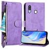 Rnrieyta Miagon Cerniera Portafoglio Cover per Samsung Galaxy A20e,Magnetica Custodia Protettiva Libro con Porta Carte Flip Caso con Cinturino da Polso Cinghia