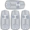 PingGoo Telecomando per Porta del Garage, PingGoo Telecomando per Apriporta del Garage Trasmettitore Portachiavi Portatile, Garage Door Remote Control per TOP 432NA/ 432EE/ 432EV/ 432 M (4, Grigio)