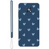 KARTXITAI Cover Compatibile con Xiaomi Redmi Note 9T 5G, L'amore heart love motivo Custodia con morbida in Silicone TPU con Assorbimento degli Urti e Anti-Graffio-Blu