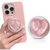 BDEPSTR Supporto per Smartphone a Forma di Cuore - Impugnatura Estensibile con Base Stabile - Colore Rosso- Adatto per Video e Videochiamate