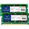 Timetec 16GB KIT (2x8GB) Compatibile con Apple DDR3 1067MHz/1066MHz PC3-8500 RAM per Mac Book (metà 2010 13''), Mac Book Pro (mid 2010 13''), iMac (fine 2009 27''), Mac Mini (metà 2010) RAM MAC