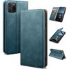 SUANDUCK per iPhone 11 Pro 5.8 Custodia Flip Pelle Magnetica Alta Qualità, Slot Carte Blocco RFID, Supporto Regolabile, Protezione Anticaduta 360°, Compatibile con Apple 11 Pro, Songlin Blu