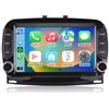 Generico ESTOCK1 ANDROID 14 CARPLAY INTEGRATO autoradio COMPATIBILE per Fiat 500 nuova 2016-2021 4 GB Ram 64 GB Rom, Octa Core Carplay wi-fi GPS 7 USB WI-FI Bluetooth Mirrorlink color Nero CAR TABLET radio