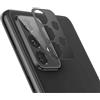 MGUEIAO Pellicola Fotocamera Compatibile con Samsung Galaxy A72, 2-Pezzi Cava in Lega di Alluminio Protezione della Lente, Senza Alterare la Qualità dell'Immagine - Nero