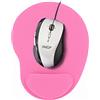 REY Tappetino per Mouse con poggiapolsi in Gel, Comodo, Computer ergonomico, Rosa