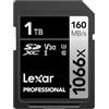 Lexar Scheda SD Professionale 1066x 1TB, SDXC UHS-I con Velocità di Lettura fino a 160 MB/s, V30/U3/C10 per Fotocamere DSLR e Videocamere HD