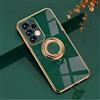 XINYEXIN Custodia per Samsung Galaxy A53 5G Supporto Anello | Cover in TPU Morbido, Rotazione 360°, Antiurto, Antigraffio, Presa Sicura, Finitura Elettroplaccata, Verde scuro
