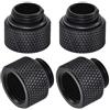 sourcing map Sourcingmap, prolunga da maschio a femmina, attacco G1/4 x 10 mm, per sistema di raffreddamento ad acqua, 4 pezzi, colore: nero