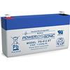 Powersonic von Heib Batteria al piombo Powersonic PS 612 - Powersonic PS612 - Powersonic PS-612 - 6 V 1,3 Ah - Batteria ricaricabile sigillata (SLA) - AGM/piombo tessuto non tessuto