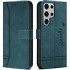 Bravoday Cover per Samsung Galaxy S24 Ultra/Galaxy S24 Ultra, Flip Custodia in Pelle PU con Slot per Schede, Portafoglio Custodia per Galaxy S24 Ultra/Galaxy S24 Ultra, Verde