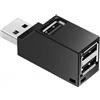 QEOTOH - Adattatore Hub USB Multiporta Mini Splitter Box 1 a 3 Porte Alta Velocità USB 2.0 Lettore Schede Z2q7 per PC, Accesso Disco Laptop