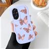 LEHEHE Custodia per Honor 200, Cover Farfalla Aesthetic con Bordo Ondulato Curly Edge, Morbida TPU Silicone Antiurto Slim Antigraffio Protettiva-Viola