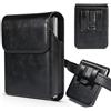 BINGEXIAER Custodia a fondina compatibile con Samsung Galaxy Z Fold 8 Wide/Z Flip 8/7/6/5/4/3/2 con clip da cintura, custodia in pelle di lusso con passante per cintura per Motorola Razr Plus, Moto Razr. Nero