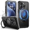 Wusbulk Cover per iPhone 15 Pro Max IP68 Impermeabile, Supporto Magnetico | 360°Completa Protezione, Waterproof Case con Magsafe, Subacquea Antipolvere Antiurto Custodia per iPhone 15 Pro Max, Nero