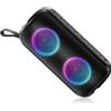Dyurwa Altoparlante Bluetooth, luci RGB, Bluetooth 5.3, funzione vivavoce, DSP