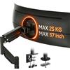 suptek Supporto per Monitor Braccio per Monitor con Molla a Gas Regolabile in Altezza per Schermi da 27-57 pollici, VESA 75/100 mm, fino a 25 kg, Ergonomico,Nero