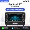 XONRICH Autoradio Wireless CarPlay Android 14 per Audi TT MK2 8J con supporto sistema audio BOSE, 1 Din, Navigazione GPS con AI Vocale, 4G LTE, WiFi, Lettore Multimediale Plug & Play