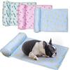 LWuuywa Letto refrigerante per cani e gatti, cuscino refrigerante auto-raffreddante in seta di ghiaccio, lavabile, traspirante, tappetino refrigerante per cani e gatti (larghezza x larghezza), 80 x 60