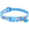 U-M Pet collare colorato coniglio stampato nylon fibbia regolabile gatto cucciolo cane collare collana blu durevole e utile