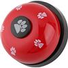 Naroote Simpatica Campanella Interattiva per Animali Domestici per Regalo di Addestramento di Cani e Gatti, Campana in Ferro Resistente per gli Amanti degli Animali Bianco Blu Rosa Rosso Giallo 1,57