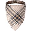 ICEMOOD Bandana per Cani a Plaid Classico, Sciarpa per Cuccioli con Chiusura a Pressione Regolabile, Tessuto Morbido e Traspirante, Lavabile, per Taglia Media da 3 a 14 kg, Beige