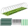 MYMULIKE 60 tunnel in pellicola per aiuola rialzata, 115 x 85 cm, set di 12 archi da giardino in fibra di vetro, serra per verdure, fiori, frutta