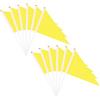 M METERXITY 12-Pack Bandierine Monocolore Vuote A Mano, 5x8 Pollici Bandierine Mini In Poliestere Per Sublimazione Su Asta Di Plastica Per Decorazioni Per Feste/DIY Graffiti/Giardino [Giallo]