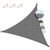 Sol Royal Tenda a Vela Ombreggiante Triangolare 3,6x3,6x3,6 m HDPE SolVision HS9 - Vele Parasole da Giardino Traspirante Protezione Parasole e Raggi UV - Tendone Tende Antracite 360x360x360cm